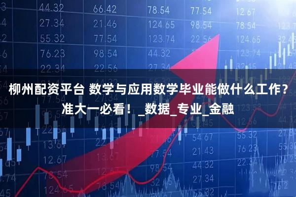 柳州配资平台 数学与应用数学毕业能做什么工作？准大一必看！_数据_专业_金融